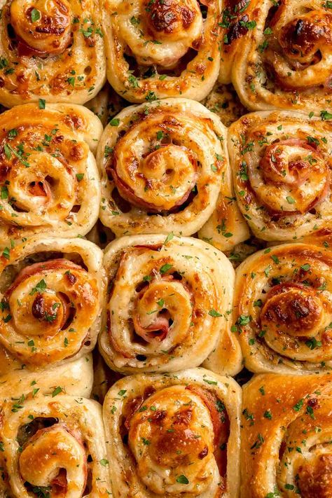 Fall Pinwheel Appetizers, Ham And Cheese Pinwheels Crescent Rolls, Ham And Cheese Pinwheels Puff Pastry, Ham And Cheese Puff Pastry Pinwheels, Holiday Pinwheels, Ham Cheese Pinwheels, Ham And Cheese Puff Pastry, Race Car Theme Party, Roll Up Sandwiches