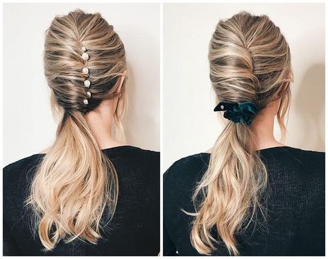 French Twist Ponytail, Twist Pony, Diy Hair Updos, Classic French Twist, Cute Hairstyles Updos, Wedding Ponytail, Chic Ponytail, French Twist Updo, 50s Hairstyles