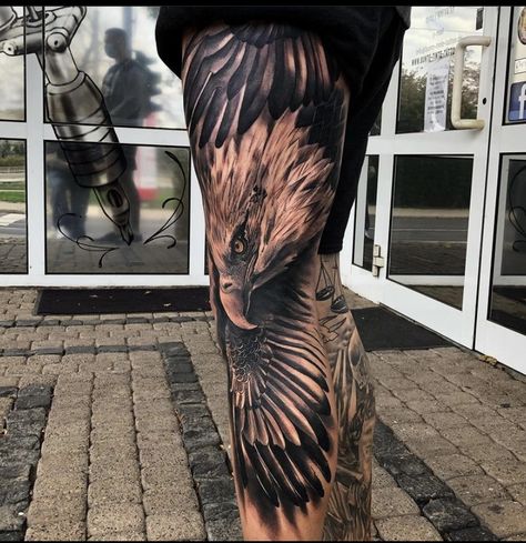 Chris Tattoo, Adler Tattoo, Tiger Tattoo Sleeve, Animal Sleeve Tattoo, Lion Tattoo Sleeves, Family Tattoo Designs, Realistic Tattoo Sleeve, Full Sleeve Tattoo Design, Eagle Tattoos