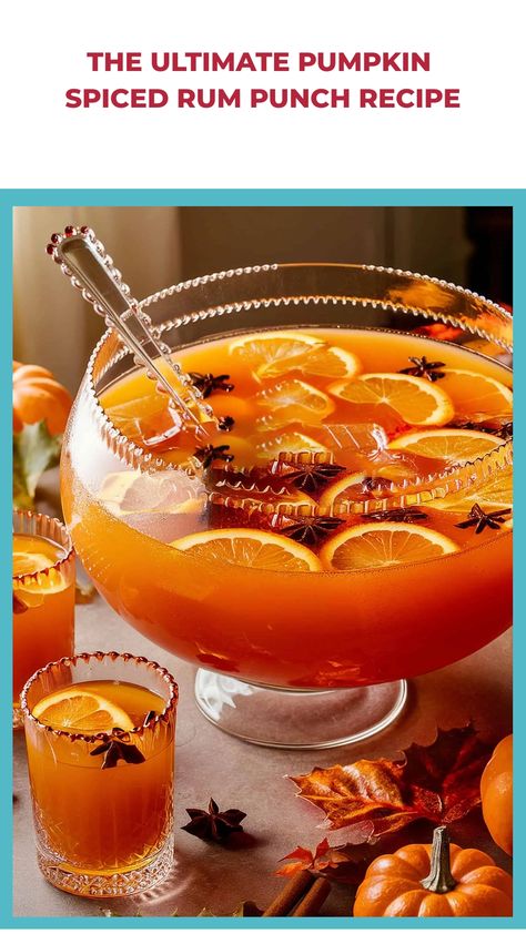 Looking to spice up your fall gatherings? Try this Pumpkin Spiced Rum Punch recipe! 🍂🍹 It's the perfect addition to your collection of fall cocktail recipes. This festive drink combines the warm flavors of pumpkin spice with the kick of rum, creating a delightful beverage that's sure to impress your guests. Whether you're hosting a cozy night in or a fun autumn-themed party, this Fall cocktail will be a hit. Cheers to good times and great drinks! Spiced Rum Punch, Rum Punch Recipe, Autumn Gathering, Caramelised Onion Tart, Rum Punch Recipes, Punch Cocktails, Fall Cocktails Recipes, Rum Recipes, Fall Cocktail