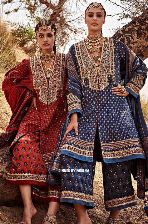 Anita Dongre Kurta For Women, Ajrak Print Suits Design, Anita Dongre Prints, Anita Dongre Suits, Pakistani Couture, Anita Dongre, Fashion Design Patterns, Desi Clothes, Designer Party Wear Dresses