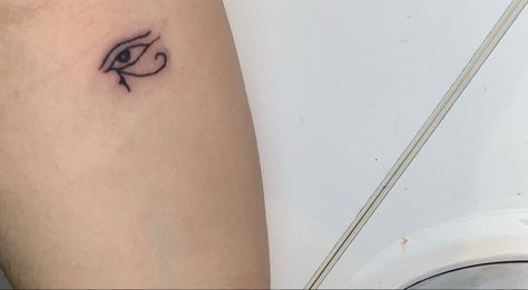 Eye Of Horus Tattoo, Horus Tattoo, Minimalistic Tattoo, Side Tattoos, Eye Of Horus, Eye Tattoo, Tiny Tattoos, Tattoo On, Fish Tattoos