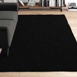 Black Rug Living Room, Pebble Tile Shower Floor, Black Rug Bedroom, Rugs Black And White, Deco 2023, Solid Color Rug, Black Rectangle, Shag Area Rug, Black Area Rugs