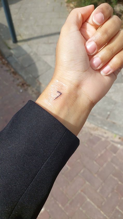 Tiny 7 Tattoo, Number Seven Tattoo, 7 Tattoo Number Design, Bts 7 Tattoo, Bts Inspired Tattoos, Seven Tattoo, Tattoo Bts, 27 Tattoo, Meaningful Word Tattoos