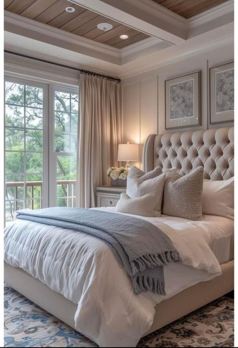 Luxury Bedroom Furniture, Classy Bedroom, Bedrooms Decor, Bedroom Decor Cozy, Bedroom Decor Inspiration, Bedroom Master, Inspire Me Home Decor, Dream House Rooms, Comfortable Bedroom