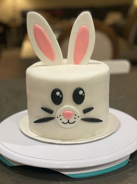 Rabbit Cakes Birthday, Bunny Cake Decorating Ideas, Rabbit Cake Ideas, Bunny Birthday Cake, Butterfly Birthday Cakes, Rabbit Cake, Birthday Cake For Him, Cartoon Cake, Bunny Birthday