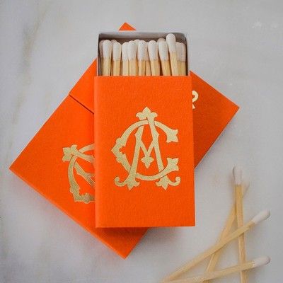 7 Ways To Monogram Like A Pro With Gracious Bridal Party Goods! Personalized Wedding Matches, Custom Matches Wedding, Interlocking Monogram, Foil Stamp, Sparkler Send Off, Personalized Matches, Custom Party Favors, Digital Ink, Wedding Napkins