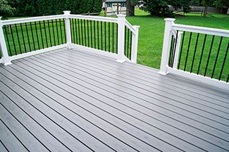 DIY Q&A - Home Improvement Database and Library Unique Deck Railing Ideas, Deck Paint Colors, Backyard Decks, Deck Cost, Front Porch Railings, Vinyl Railing, Pvc Decking, Wood Railing, Deck Paint