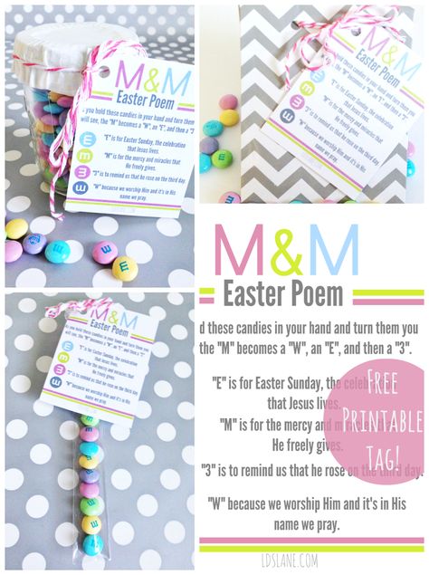 Some of you may know that I have another blog called LDS Lane where I share crafts and printables with a religious theme. I thought I’d share this poem on UCreate, too because many of you liked the Christmas M&M Poem I shared last winter. CLICK HERE TO DOWNLOAD Lds Easter, Easter Poems, Diy Easter Gifts, Easter Traditions, Easter Printables, Diy Spring, Easter Time, Easter Activities, Spring Holidays