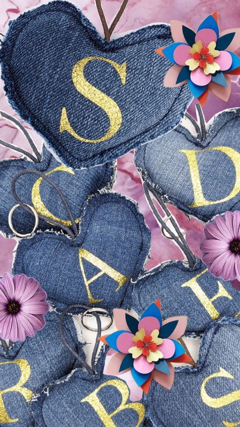 Personalised upcycled denim Keyfobs. #denimkeyring #keyring #denimkeyfob #keyfob #bagcharm #upcycledjeans #upcycleddenim House Keyring, Upcycled Jeans, Upcycle Jeans, Heart Keychain, Upcycled Denim, Initial Charm, Key Fob, Denim Fashion, Keychains