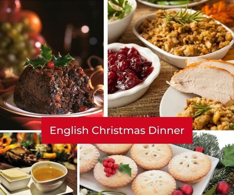 English Christmas Desserts, English Christmas Food, Traditional English Christmas Dinner, English Christmas Dinner, English Christmas Pudding, Traditional Christmas Dinner, Traditional Christmas Food, English Desserts, Christmas Luncheon