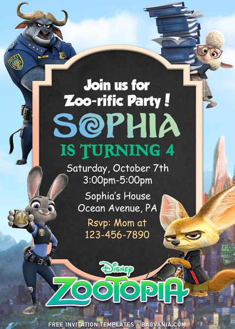 Download 9+ Personalized Zootopia Kids Birthday Invitation Templates #free #freeinvitation2019 #birthday #disney #invitations #invitationtemplates Zootopia Birthday Party Ideas, Zootopia Birthday Party, Zootopia Birthday, Free Printable Invitations Templates, Kids Birthday Invitation, Disney Zootopia, Free Printable Invitations, Disney Invitations, Birthday Disney