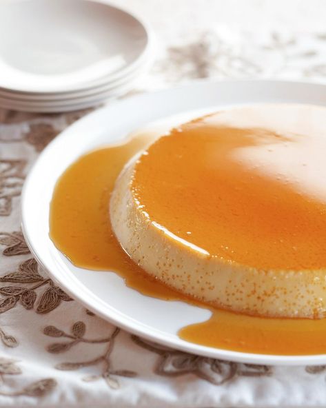 Almond Flan with Golden Caramel How To Make Flan, Flan Recipe Easy, Rum Raisin Ice Cream, Evaporated Milk Recipes, Apple Dump Cake, Caramel Apple Dump Cake, Caramel Apples Recipe, Homemade Hot Fudge, Homemade Custard