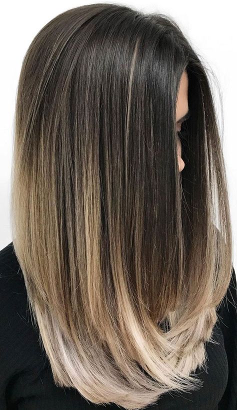 38 Best Hair Colour Trends 2022 That'll Be Big : Brunette Long Waves Bright Blonde Balayage On Dark Hair, Under Highlights Hair, Hair Colour Trends 2022, Cinnamon Highlights, Colour Trends 2022, Bronde Lob, Under Hair Color, Best Hair Colour, Hair Colour Trends