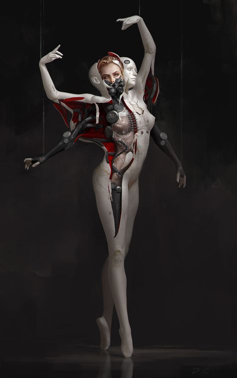 ArtStation - The Ballerina , Dunhuang Chen Harrison Bergeron, Dunhuang, The Ballerina, Scary Art, Science Fiction Art, Ex Machina, Cyberpunk Art, Horror Art, Art Cars