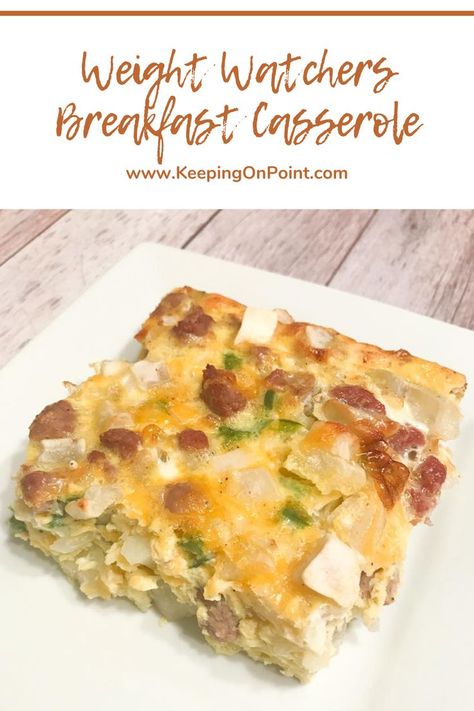 Weight Watchers Breakfast Casserole, Low Point Breakfast, Breakfast Ideaa, Weight Watchers Casserole, Weight Watchers Menu, Weight Watchers Meals Dinner, Ww Breakfast, Ww Meals, Weight Watchers Recipes Breakfast