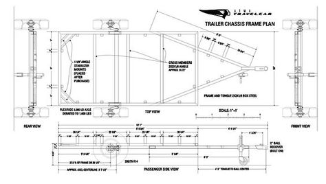 Teardrop Camper Plans | Teardrops n Tiny Travel Trailers • View topic - Custom Chassis For a ... Square Drop Camper Plans, Teardrop Trailer Plans, Building A Teardrop Trailer, Trailer Frame, Teardrop Camper Plans, Teardrop Caravan, Kart Cross, Teardrop Camping, Diy Camper Trailer