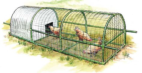 No Work Chicken Gardening | Natural Building Blog Chicken Hacks, Reban Ayam, Tractor Wheels, Portable Chicken Coop, Backyard Chicken Coop Plans, Chicken Pen, Chicken Tractors, Chicken Tractor, Coop Design