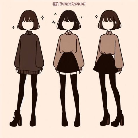 Fancy Black Dress, Fashion Drawing Sketches, Cute Sketches, Clothing Design Sketches, Fashion Design Drawings, Drawing Clothes, Fashion Inspiration Design, Warm Outfits, Outfit Combinations