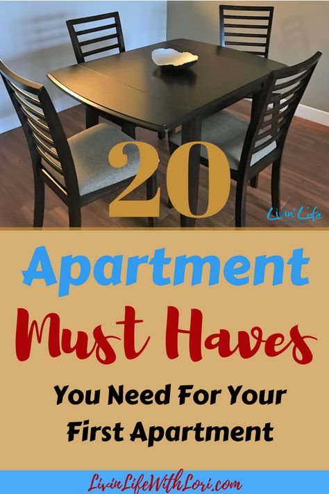 If you're moving into your first apartment, here's a list of 20 must haves to help you organize your move into your new apartment! #newapartment #musthavesfirstapartment #firstapartment #musthaves #listofthingsforapartment Guys First Apartment Decor, First House Must Haves, Living With Boyfriend Apartment, College Apartment Must Haves, First Apartment With Boyfriend, New Apartment Decorating, Apartment Must Haves, Apartment Hacks, Apartment Checklist