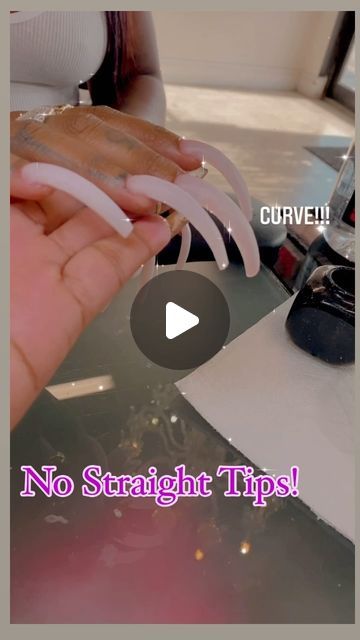 Porcha Reed on Instagram: "Curve Tips Are Better For Your Natural Nails….. Idc,Idc,Idc  No curve tip slander Will be tolerated 💜 lmao 🤣" Curved Nail Tips, Natural Curved Nails, Curved Nails Coffin, Curved Nails Designs, Short Curved Nails, Curved Nails, Nail Length, Matte Nails, False Nails