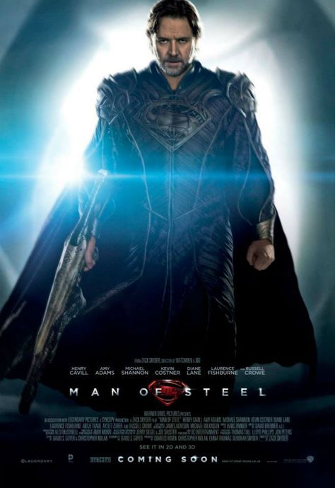 Jor El, General Zod, Superman Man Of Steel, Russell Crowe, Dc Movies, The Dark Knight, Movie Poster Art, Man Images, Clark Kent