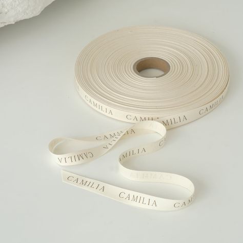 Customized Cotton Ribbon – Camilia Living 2025 Wedding, Custom Ribbon, Cotton Ribbon, Holiday Ribbon, Printed Ribbon, Sustainable Packaging, Bag Design, Bridal Shower Gifts, Identity Design