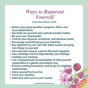 Reparent Yourself, Sharon Martin, Ways To Say Said, Self Esteem Worksheets, Healthy Coping Skills, Feelings Chart, Learned Behaviors, Unhealthy Relationships, Social Emotional Skills