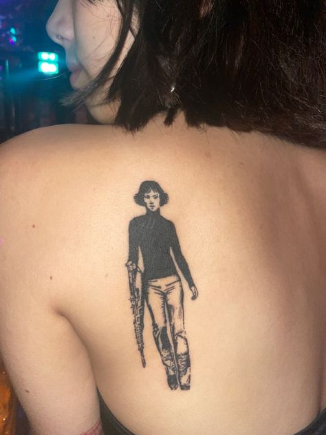 kill bill tattoo uma thurmon lucy liu anime film contrast art O Ren Ishii Tattoo, Kill Bill Inspired Tattoos, Dostoevsky Tattoo, Kill Bill O Ren Ishii, Gogo Tattoo, Film Tattoo Ideas, Kill Bill Tattoo, Donnie Darko Tattoo, Bill Tattoo