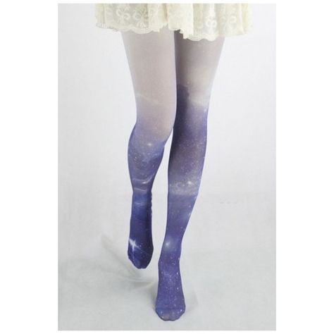 Color Block Ombre Galaxy Print Skinny Pantyhose (33 BRL) ❤ liked on Polyvore featuring intimates, hosiery, tights, bottoms, galaxy tights, pantyhose tights, color block tights, panty hose stockings and cosmic tights Galaxy Tights, Goth Outfit, Tokyo Street Fashion, Grunge Look, Galaxy Print, Soft Grunge, Grunge Style, Kawaii Clothes, Lolita Dress