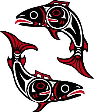 Pacific Northwest Tattoo, Salmon Drawing, Native American Tattoo Designs, Chinook Salmon, Native American Drawing, Alaska Art, Native American Tattoo, Native Artwork, Haida Art