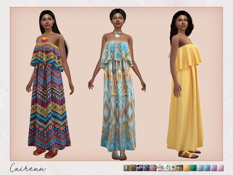 Wedding Sims 4, Sundress Wedding Dress, Sims 4 Dress Cc, Sundress Wedding, Sims 4 Wedding Dress, Bohemian Wedding Guest, Laura Dresses, Clothes Cc, Cc Clothes