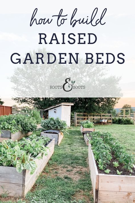 Any way you look at it, raised garden beds are my favorite way to grow vegetables.  They’re beautiful, easy on the back, and easy to weed.Many of you have asked for instructions, and today I’m excited to share with you our DIY wooden raised garden beds. #homestead #diyoutdoor #gardening #diygarden Wooden Raised Garden Bed, Building Raised Beds, Vegetable Beds Raised, Raised Planter Beds, Building Raised Garden Beds, Planter Beds, Vegetable Bed, Raised Planter, Garden Containers