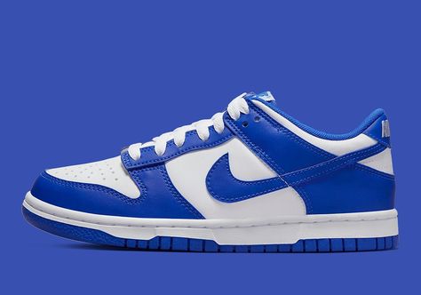 Gradeschool Nike Dunk Low "Racer Blue" now available online Racer Blue Dunks, Nike Dunk Low Racer Blue, Dunk Low Racer Blue, Dunk Low Kentucky, Kentucky Dunks, Nike Dunk Low Kentucky, Dunks Outfits, Dunk Outfit, New Sneaker Releases