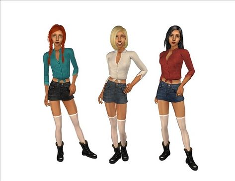 Basic Clothes, Ts2 Cc, Cc Finds, Maxis Match, Sims 2, A Teen, Basic Outfits, Chapter 1, Tie Top