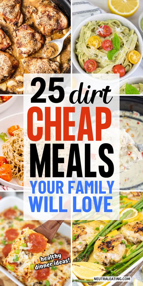 25 Cheap Dinners for a Family (easy + healthy cheap family meals under $10) Cheap Meal Ideas For Picky Eaters, Cheap And Easy Dinner Ideas For Picky Eaters, Easy Meal For A Crowd Cheap, Cheap Dinners For Picky Eaters, Easy Cheap Dinners For Family Budget, Cheap Dinners For A Crowd, Dinners On A Budget Family, Cheap Easy Meals Families, Cheap Meals On A Budget Families