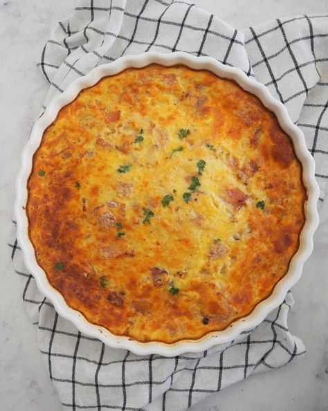 Egg and Bacon Impossible Pie - Create Bake Make Egg And Bacon Impossible Pie, Impossible Pie Recipes Breakfast, Impossible Bacon Pie, Savoury Impossible Pie Recipes, Impossible Pie Recipes, Bacon And Egg Pie, Quiche Crustless, Egg And Bacon Pie, Crustless Pie