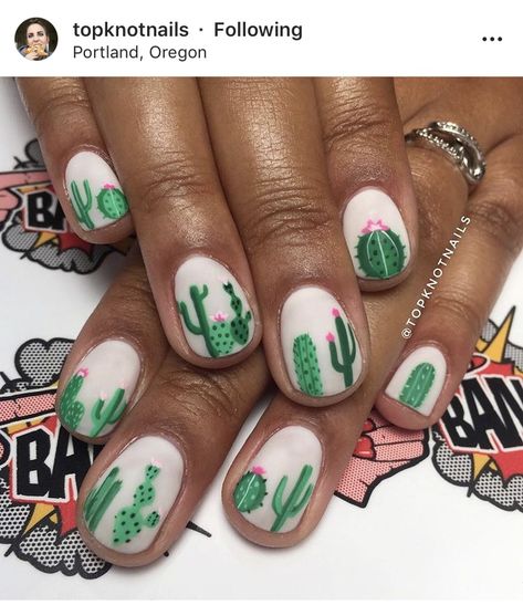 Hiking Nails Designs, Succulent Nails, Cactus Nails, Mexican Nails, Cowboy Nails, Western Nails, Boho Nails, Country Nails, Witchy Nails