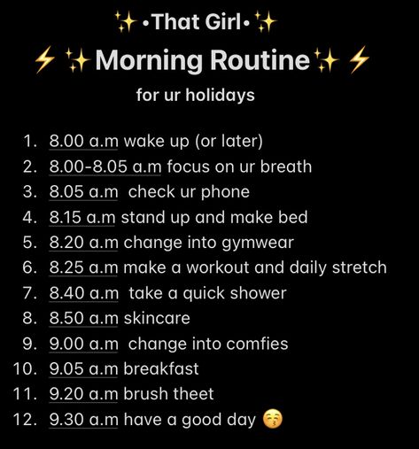 Morningroutine on notice Holiday Morning Routine, Girl Morning Routine, Daily Stretches, Holiday Morning, A Morning Routine, Holiday Packing, Morning Routines, Morning Skin Care Routine, Christmas Wonderland