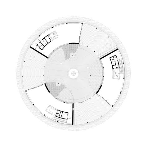 Circular Buildings, Round Building, Concept Models Architecture, Architectural Floor Plans, Concept Diagram, Plan Drawing, Building Plan, Structure Architecture, Building Structure