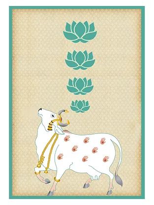 Buy Chakor IconicElephant Handcrafted brass dÃ©cor for your home Online at Jaypore.com Pichwai Cow, Cow Art Print, Folklore Art, Tanjore Paintings, Pichwai Paintings, Small Canvas Paintings, Cow Painting, Indian Folk Art, Madhubani Painting