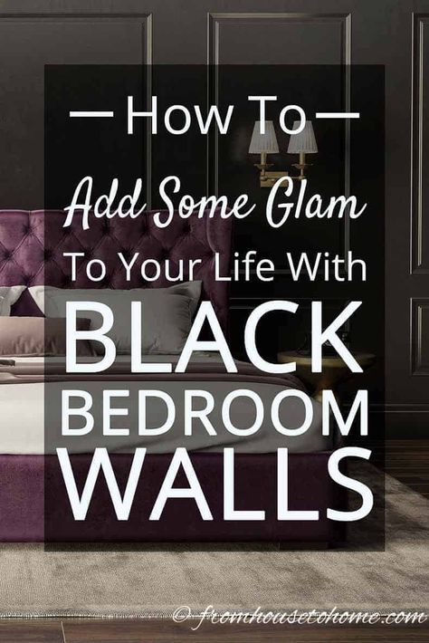 Love these decor ideas for black bedroom walls. Great inspiration for different color schemes, but I really love the ones with white trim and painted ceilings.  #fromhousetohome #bedroom #bedroomideas #bedroomdecor #decorating #decoratingideas #bedroommakeover #masterbedroommakeover #guestbedroomideas Black Bedroom Walls And Ceiling, Black Bedroom Wall Paint, Pink And Black Bedroom Aesthetic, 2023 Bedrooms, Ceiling Ideas Bedroom Aesthetic, Black And Pink Bedroom Ideas, Black Bedroom Walls, Black And Pink Bedroom, Pink And Black Bedroom Ideas