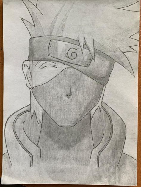 Simple Anime Drawings, Kakashi Hatake Sketch, Kakashi Sketch, Kakashi Hatake Naruto, Simple Face Drawing, Drawing Books, Simple Anime, Naruto Sketch Drawing, Naruto Sketch