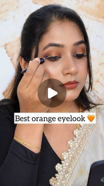 Indian Skin Makeup, Makup Looks, Orange Eyeshadow, Subtle Makeup, Beauty Glazed, Simple Makeup Looks, Diamond Dust, Makeup For Beginners, Party Makeup