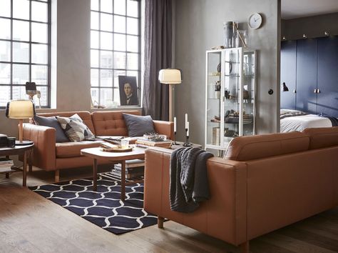 Space to spend time on you - IKEA Landskrona Sofa, Ikea Landskrona, Ikea Living Room Furniture, Ikea Living, Ikea Inspiration, Furnitur Ruang Keluarga, Long Living Room, Ikea Living Room, Calming Spaces