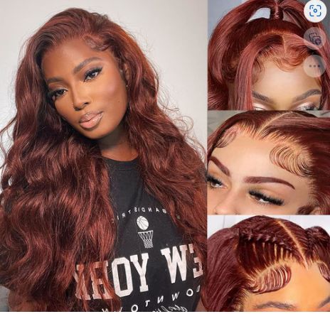 #Reddish Brown Lace Front Wigs #Human Hair #Auburn Colored #Body Wave Frontal Wigs #Glueless Body Wave Lace #Pre Plucked with Baby #Hair 24 Inch Medium Auburn Hair, Straight Hair Highlights, Brown Lace Front, Auburn Color, Straight Weave Hairstyles, Lace Front Wigs Human Hair, Natural Human Hair, Wigs Human Hair, Colored Wigs