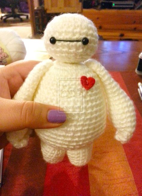 Baymax Big Hero 6, Easy Crochet Animals, Confection Au Crochet, Crochet Geek, Crochet Disney, Pola Amigurumi, Kawaii Crochet, Fun Crochet Projects, Crochet Diy