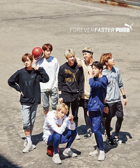 BTS X PUMA #BTS #PUMA #BTSxPUMA Puma Photoshoot, Bts Puma, Bts Photoshoot, Bts Official Light Stick, Rm Suga, Jungkook Taehyung, Bts Group Photos, Korean Boy, Billboard Music Awards