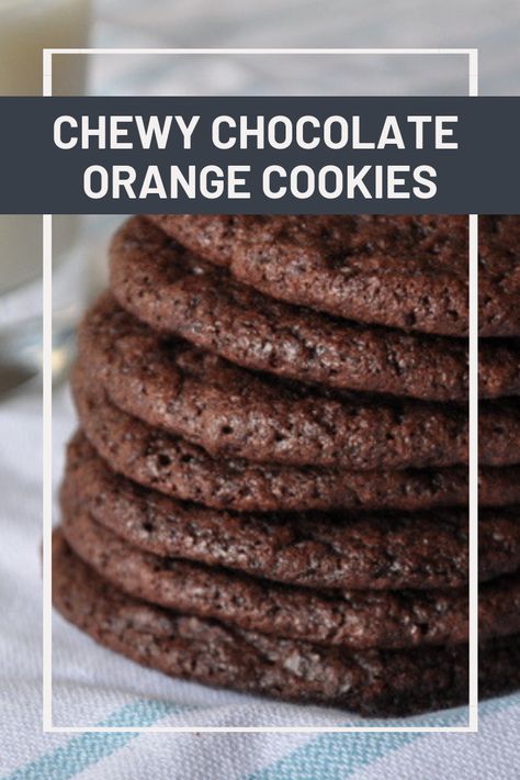 Chewy Chocolate Orange Cookies Recipe | Chocolate and orange paired in a super chewy cookie shell. #holidays #christmas #christmasrecipes #christmasinspo #seriouseats #recipes Chocolate Orange Crinkle Cookies, Chocolate Orange Cookies Recipes, Orange Chocolate Cookies, Health Cookies, 2023 Cookies, Chocolate Orange Cookies, Chocolate Drop Cookies, Chocolate Christmas Cookies, Chocolate And Orange