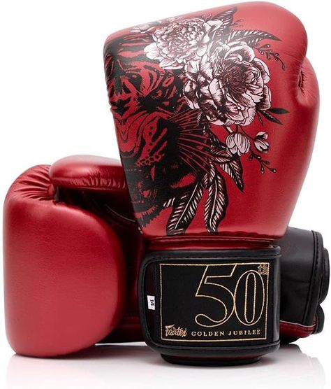 Amazon.com : Fairtex Golden Jubilee Premium Muay Thai Boxing Glove - Limited Edition : Sports & Outdoors Muay Thai Gloves, Mma Gear, Thai Boxing, 50 Years Anniversary, Golden Jubilee, Boxing Glove, Gloves Design, Sports Gloves, Boxing Gloves